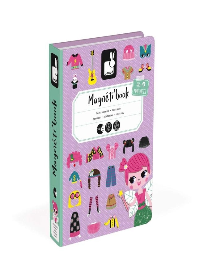Janod MagnetiBook 55 pc Magnetic Girl's Costumes Game - Ages 3+ - J02718 - Image 4